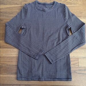 🍁a new day brown striped long sleeve tee. Size S.